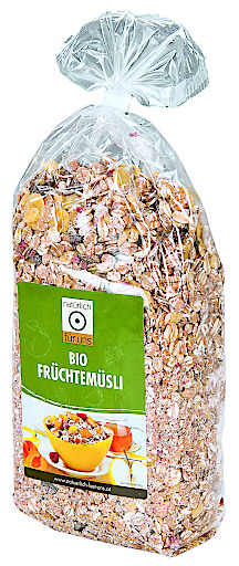 „natürlich für uns Bio Früchtemüsli 500g“ - BILD Pfeiffer Werbung Druck GmbH